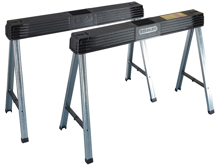 Stanley 1-97-475 Folding Metal Leg Saw Horse (Twin Pack)