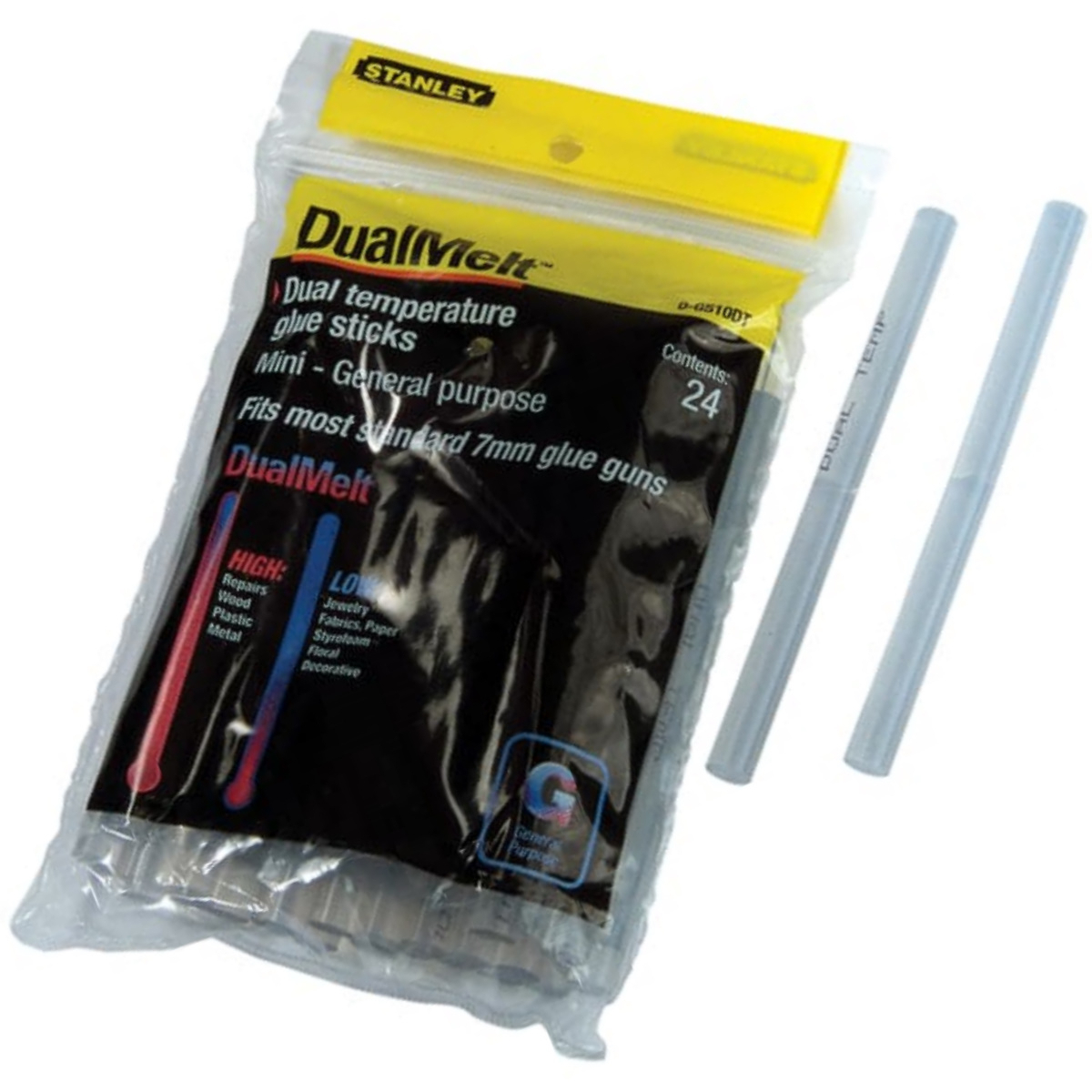 Stanley 1-GS10DT Dual Temp Mini Glue Sticks 7mm x 100mm (Pack 24) STA1GS10DT