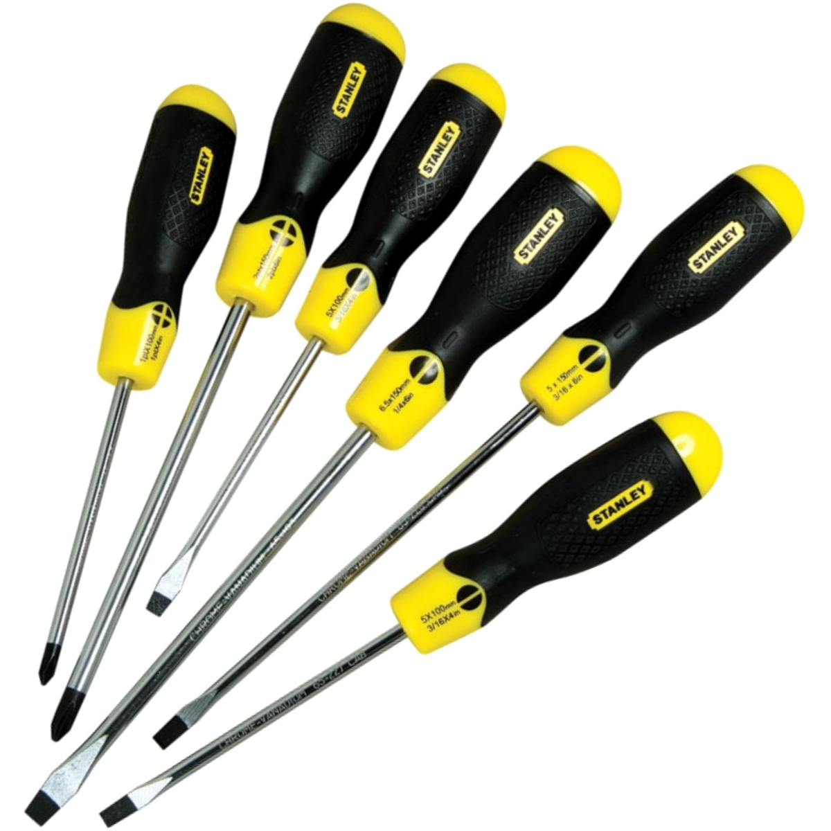 Stanley 5-98-001 Cushion Grip Screwdriver Set 6 Piece STA598001