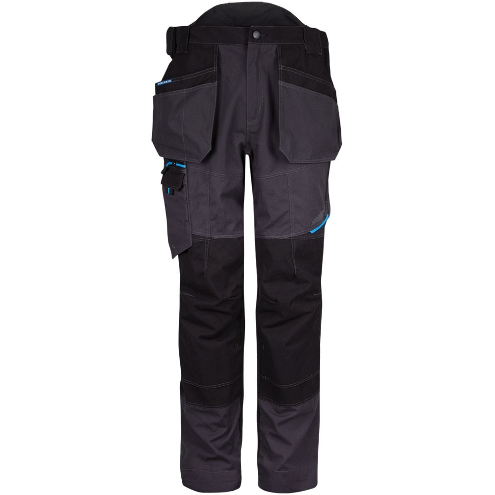 Portwest T702 WX3 Workwear WX3 Holster Trouser - Regular Leg 31" or Adjustable to Tall 33" - 32" Regular-Grey (GY)