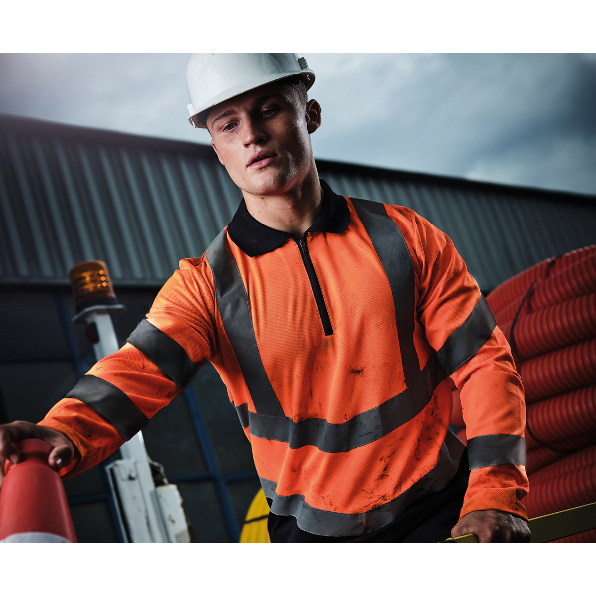 Regatta TRS192 Pro Hi-Vis Long Sleeve Polo Shirt