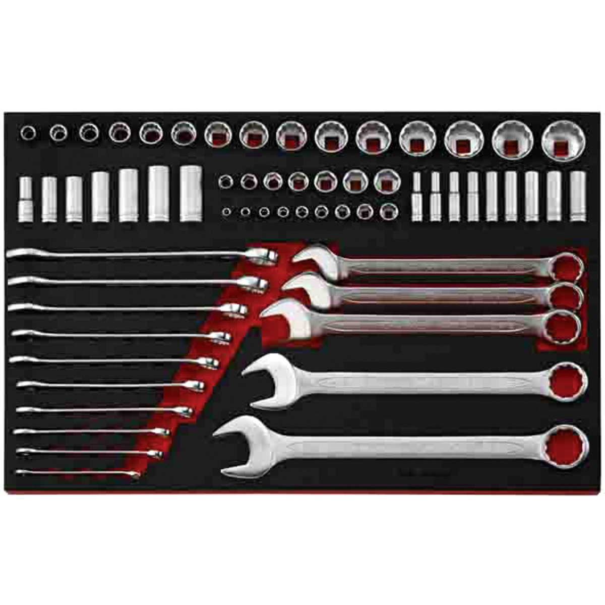 Teng Tools TTEAF62 62 Piece EVA AF Combination Spanner and Socketry Set