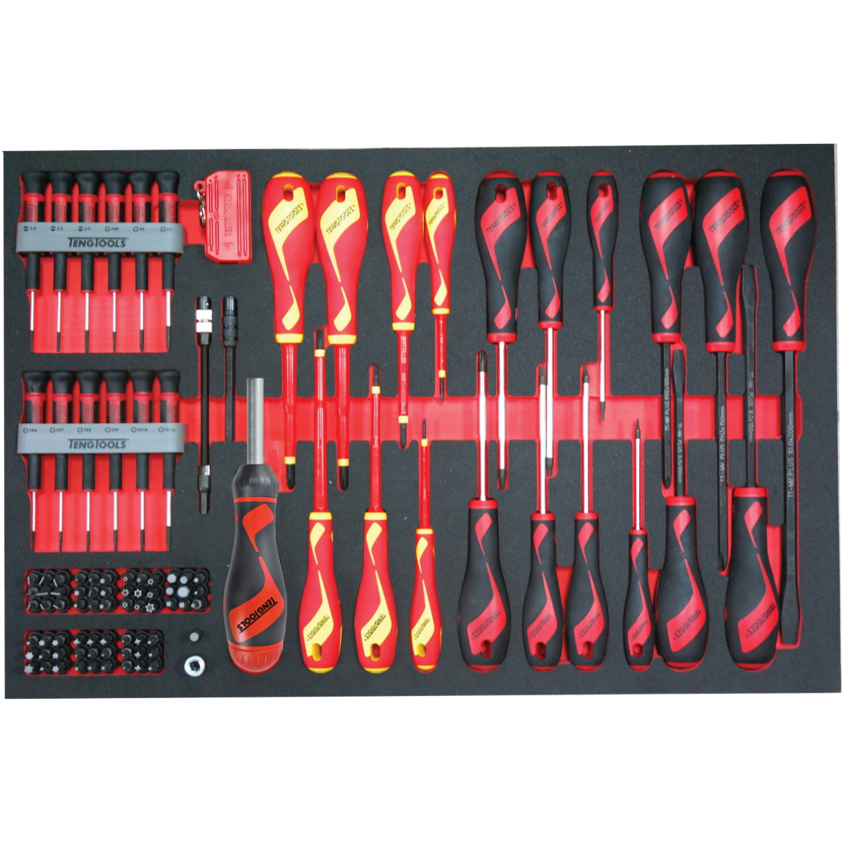 Teng Tools TTEMD98N 98 Piece 2 Colour EVA Screwdriver and Bit Driver Set