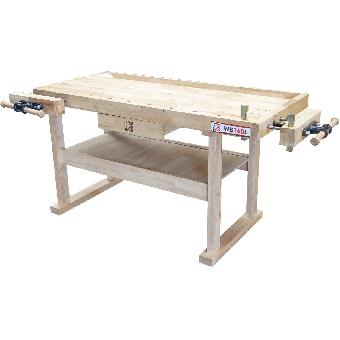 Holzmann WB160L Wooden Workbench  160mm with Drawer and 2 Vices
