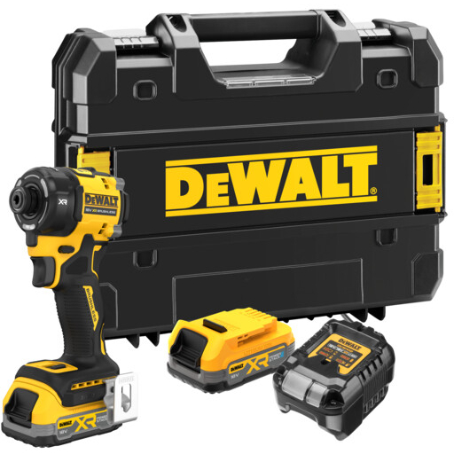DeWalt DCF870E2T-GB POWERSTACK 18V XR Brushless Compact Hydraulic Impulse Impact Driver With 2 x 1.7Ah Batteries in TSTAK