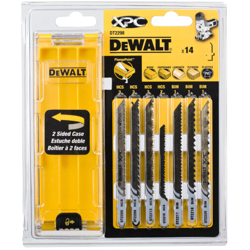 DeWalt DT2298-QZ 14 Blade Set in Two Sided Case DT2298-QZ