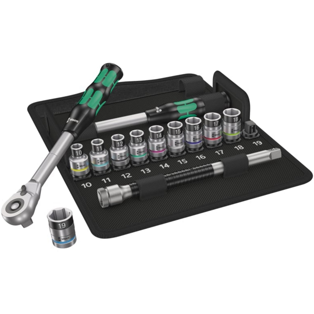 Wera 05004090001 8006 SC 1 Zyklop Hybrid Metric Socket Set of 13 Metric 1/2in Drive WER004090
