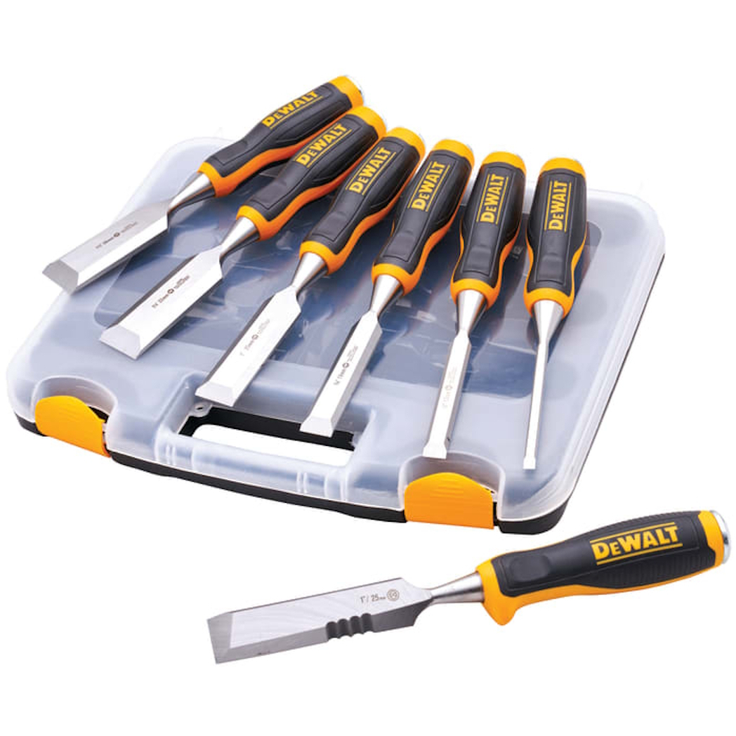 DeWalt XMS25CHISEL 6 Piece Chisel Set With Free Chisel Knife